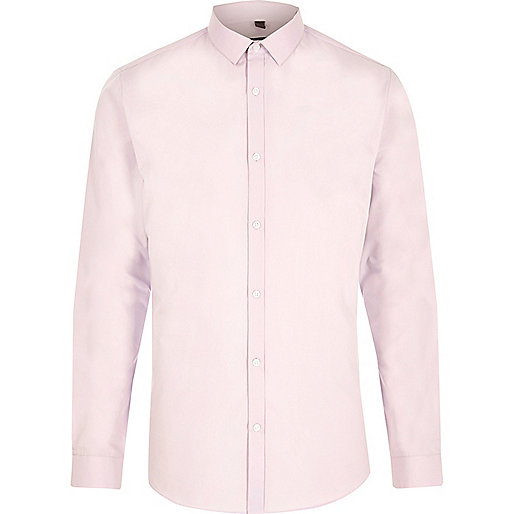 jacques-vertuk Pink slim fit long sleeve smart shirt 300488 men Shirts Long Sleeve Shirts