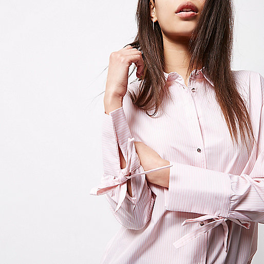 river island white flatform sandals,jacques-vertuk Maxi Dresses Sale Pink stripe print oversized shirt Shirts Tops women