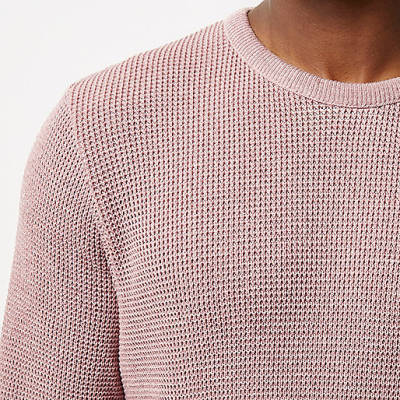 jacques-vertuk Pink textured sweater 296573 men Jumpers / Cardigans