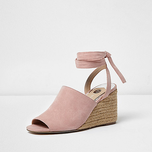 river island crochet bag,jacques-vertuk Clothing South Africa Pink tie up espadrille wedges Sandals Shoes / Boots women