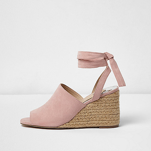 river island crochet bag,jacques-vertuk Clothing South Africa Pink tie up espadrille wedges Sandals Shoes / Boots women