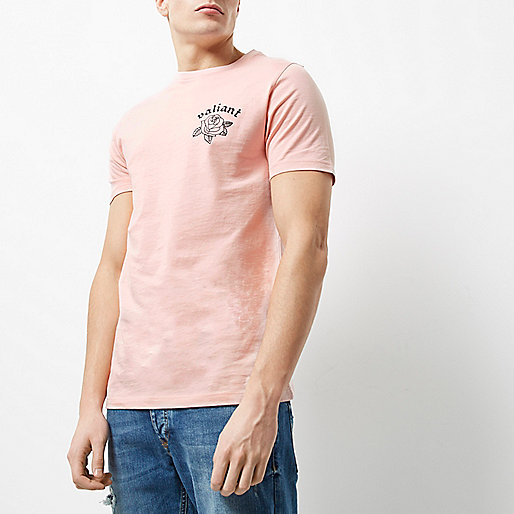 river island mom jeans,jacques-vertuk South Africa Pink 'valiant' floral print slim fit T-shirt T-Shirts / Tanks Sale men