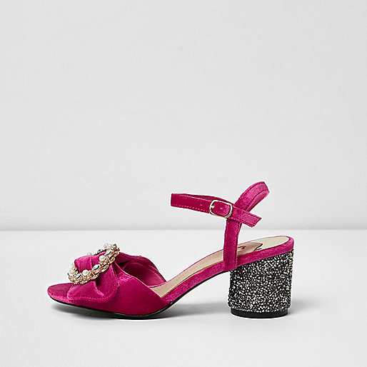 river island chunky sandals,jacques-vertuk Ireland Pink velvet glitter block heel sandals women 703268