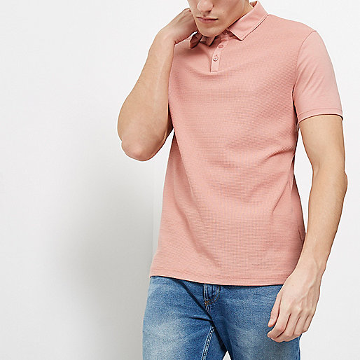 river island purple dress,jacques-vertuk Online Pink waffle slim fit polo shirt men 300591