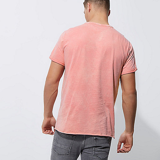 river island chelsea boots,Www Riverisland Pink washed crew neck slim fit T-shirt T-Shirts / Tanks Sale men