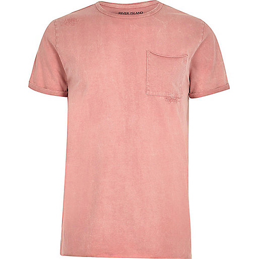 river island animal print jeans,jacques-vertuk Ireland Pink washed crew neck slim fit T-shirt men 301144