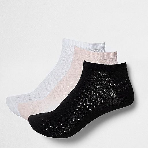 jacques-vertuk Pink, white and neutral sneaker socks pack 695778 women Tights & Socks