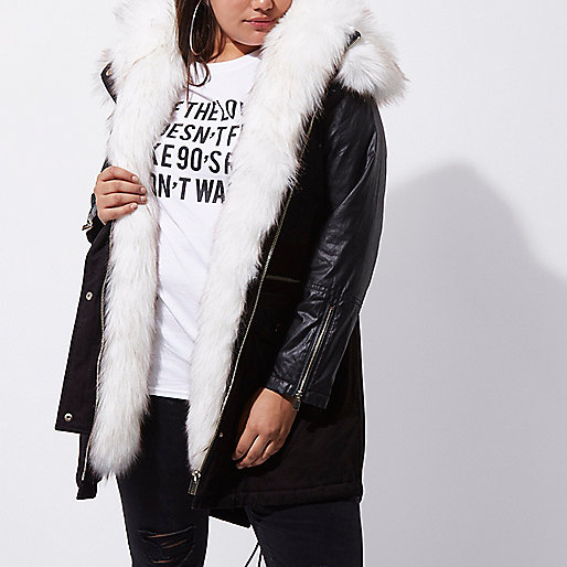 river island blue backpack,jacques-vertuk Clothing Website Plus black fur collar parka coat Jackets Coats / Jackets women