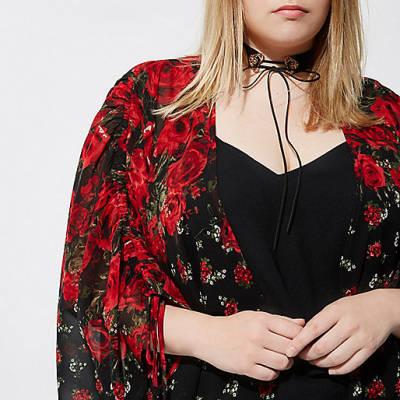 river island long coat sale,jacques-vertuk Online Plus black rose print batwing kimono women 701478