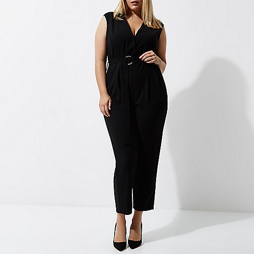 jacques-vertuk Plus black sleeveless tailored jumpsuit 706592 women Playsuits / Jumpsuits Jumpsuits