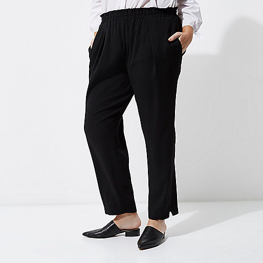 jacques-vertuk Plus black tapered pants 703097 women Trousers Tapered Trousers