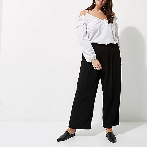 jacques-vertuk Plus black wide leg pants 704263 women Trousers