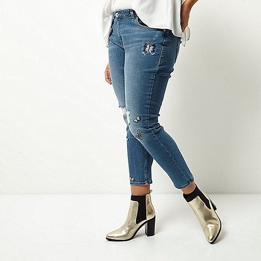 river island ladies mules,jacques-vertuk Clothing Australia Plus blue embroidered Alannah skinny jeans Jeans Sale women