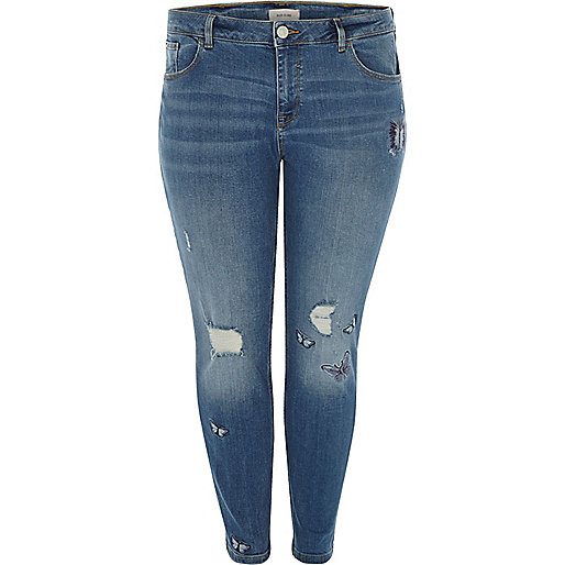 river island ladies mules,jacques-vertuk Clothing Australia Plus blue embroidered Alannah skinny jeans Jeans Sale women