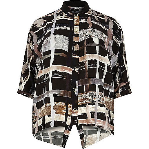 jacques-vertuk Plus brown print shirt 695695 women Tops