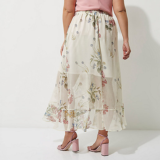 river island floral mini dress,jacques-vertuk Ireland Plus cream floral frill hem wrap maxi skirt women 702154