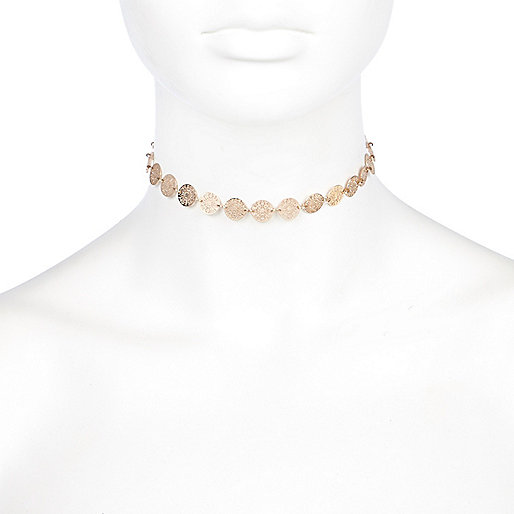 jacques-vertuk Plus gold tone filigree choker necklace 691344 women Jewellery Chokers