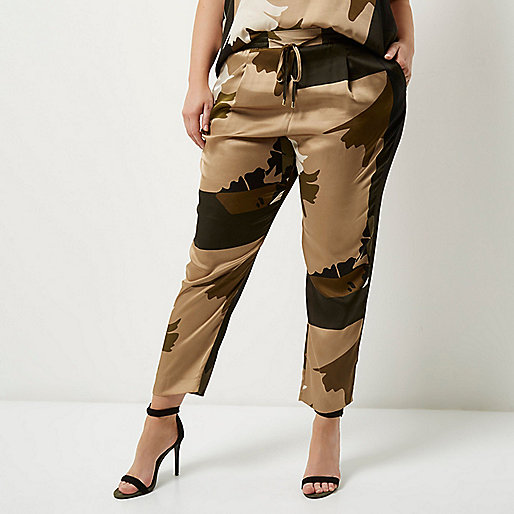 jacques-vertuk Plus green camo print joggers 697983 women Trousers