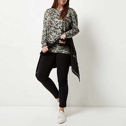 river island jeans mom,jacques-vertuk Desktop Site Plus green camo sweatshirt Tops Sale women