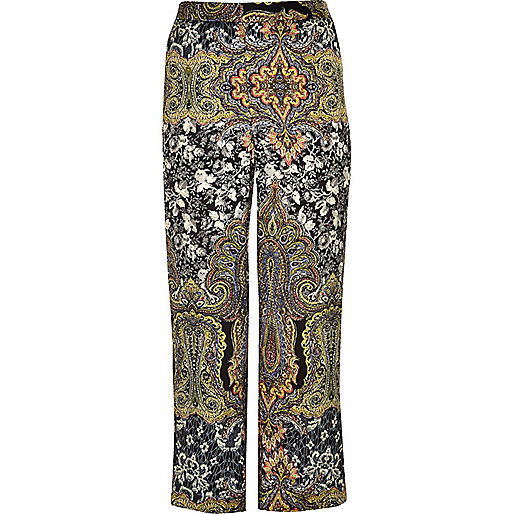 river island crossbody,jacques-vertuk Online Plus green print wide leg pants women 694148