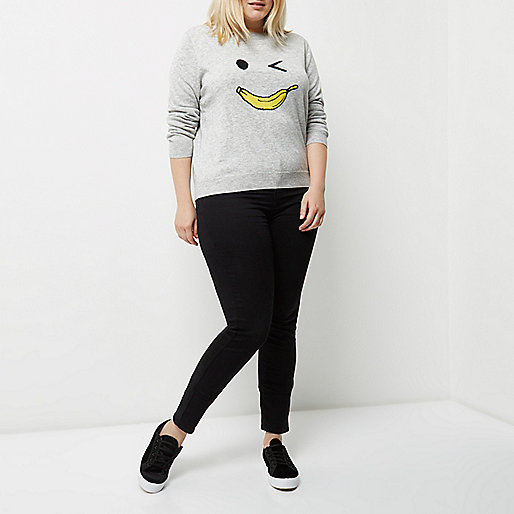 river island white molly jeans,jacques-vertuk Online Plus grey knit banana man sweater women 691515