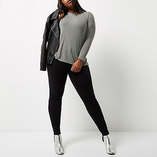 river island molly jeans review,jacques-vertuk Ladies Jeans Sale Plus grey scoop neck top Plain T-Shirts / Tanks T-Shirts & Tanks Tops women