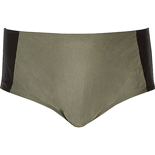 jacques-vertuk Plus khaki color block bikini bottoms 689092 women Seasonal Offers