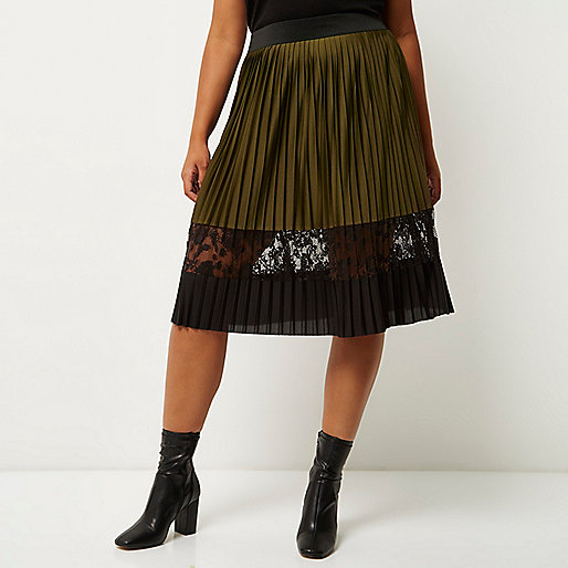 pink river island shoes,jacques-vertuk Shopping On Line Plus khaki pleated lace panel midi skirt Skirts Sale women