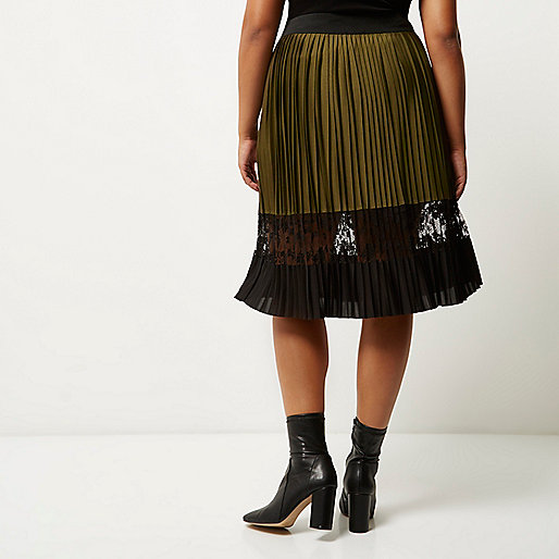 pink river island shoes,jacques-vertuk Shopping On Line Plus khaki pleated lace panel midi skirt Skirts Sale women