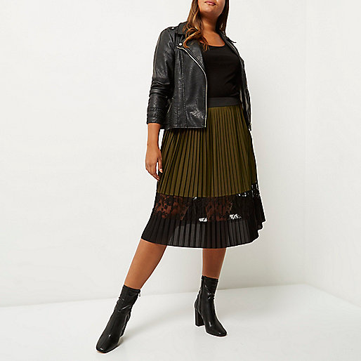 pink river island shoes,jacques-vertuk Shopping On Line Plus khaki pleated lace panel midi skirt Skirts Sale women