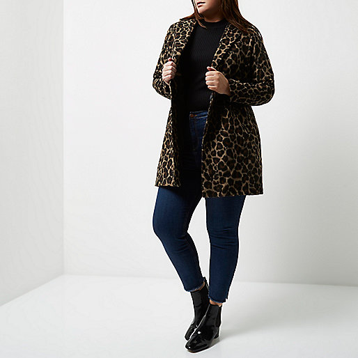 petite river island coat,jacques-vertuk Womens Sale Shoes Plus leopard print overcoat Coats / Jackets Sale women