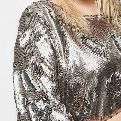 river island khaki satin dress,jacques-vertuk Ladies Clothes Shop Plus metallic grey sequin grazer top Tops Sale women