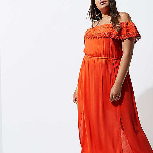 amelie jeans river island review,Womens Clothes jacques-vertuk Plus orange bardot maxi frill dress Maxi Dresses Dresses women