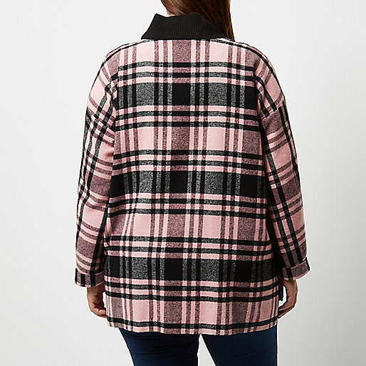 river island pink puff sleeve dress,jacques-vertuk Store Sale Plus pink check zip shacket Tops Sale women