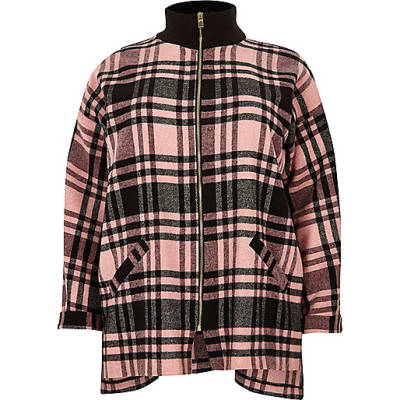 river island pink puff sleeve dress,jacques-vertuk Store Sale Plus pink check zip shacket Tops Sale women