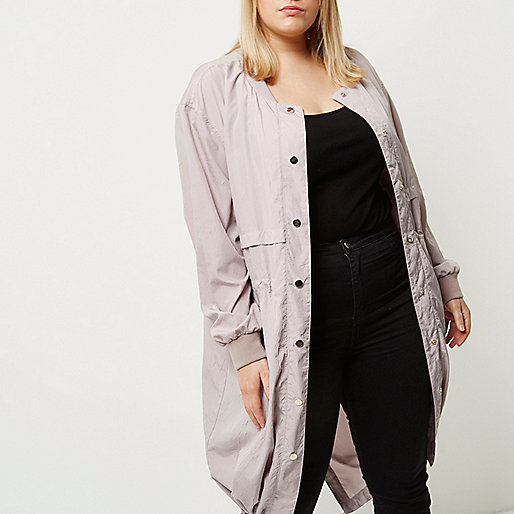 cabin luggage river island,Island In The River Plus pink longline bomber coat Coats / Jackets Sale women