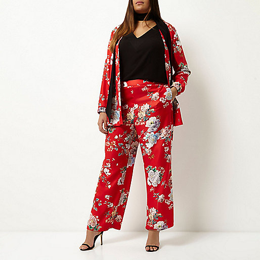 river island coat belt,jacques-vertuk Womens Denim Shirt Plus red floral print wide leg pants Pants Sale women