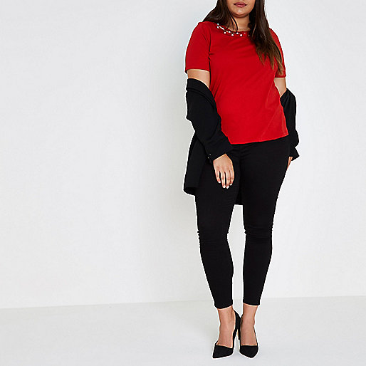 river island white boots,jacques-vertuk Sale Plus red pearl necklace T-shirt women 708893