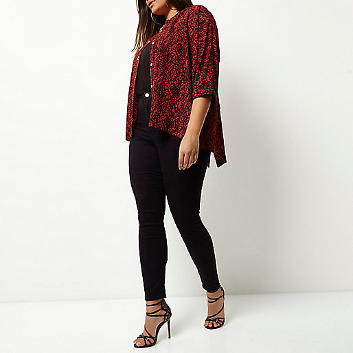 river island kaia,Kids Clothes jacques-vertuk Plus red print popper shirt Tops Sale women