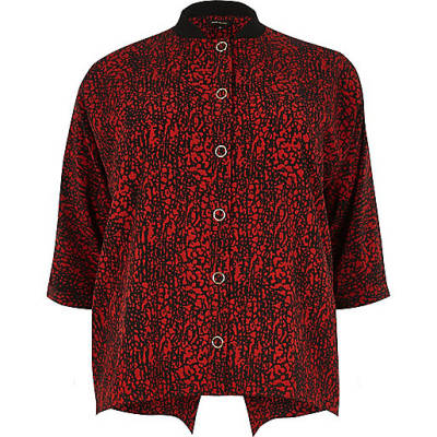 jacques-vertuk Plus red print popper shirt 697558 women Tops