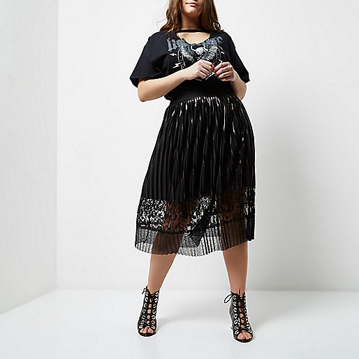 river island sweatshirt dress,jacques-vertuk UK Sale Plus silver foil lace hem pleated midi skirt women 702957