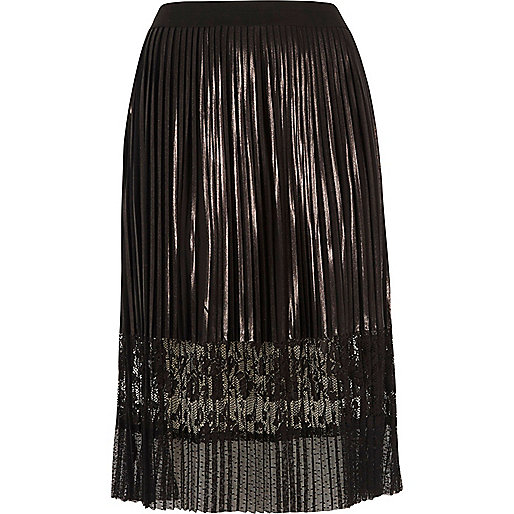 river island jeans men s sale,jacques-vertuk Discount Store Plus silver foil lace hem pleated midi skirt Skirts Sale women