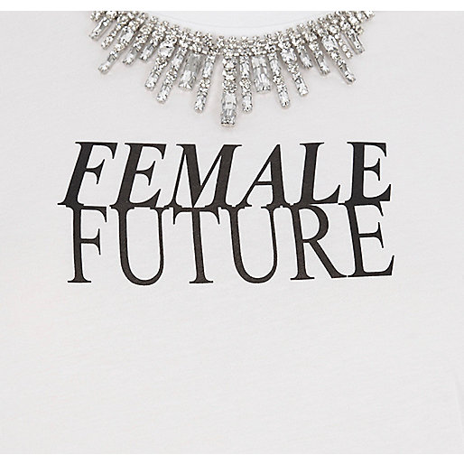 river island womens suits,jacques-vertuk UK Plus white  female future  necklace T-shirt women 708892