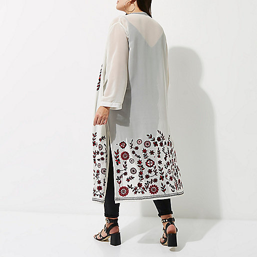 river island pumps sale,jacques-vertuk White Kimono Plus white floral embroidered kimono Kimonos Tops women