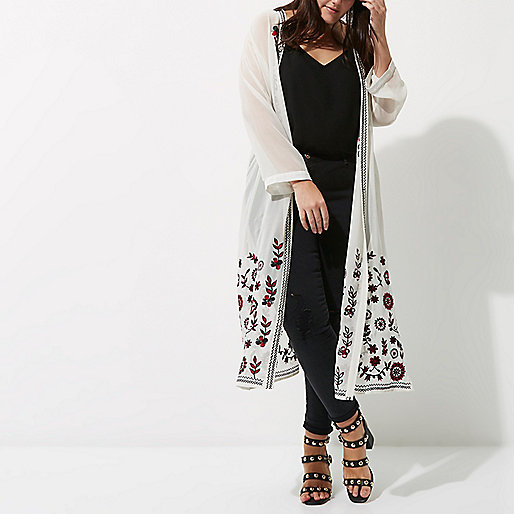 river island pumps sale,jacques-vertuk White Kimono Plus white floral embroidered kimono Kimonos Tops women