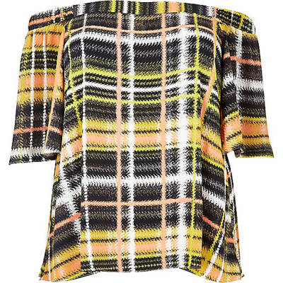 jackets river island ladies,jacques-vertuk Sale Online Shopping Plus yellow checked bardot top Tops Sale women