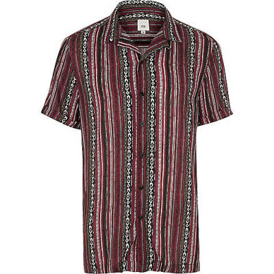 river island wool blend coat,jacques-vertuk Shop Purple aztec stripe short sleeve shirt men 303826