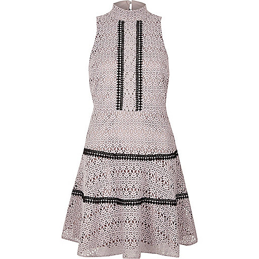 river island tight dresses,jacques-vertuk Shopping Online Sale Purple crochet high neck skater dress Skater Dresses Dresses women