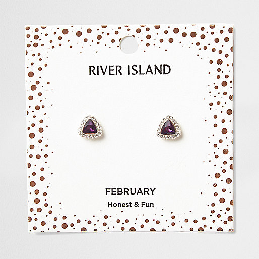 river island gold jeans,jacques-vertuk Online Purple February birthstone stud earrings women 693827