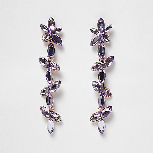 jacques-vertuk Purple flower drop earrings 705679 women Jewellery Earrings